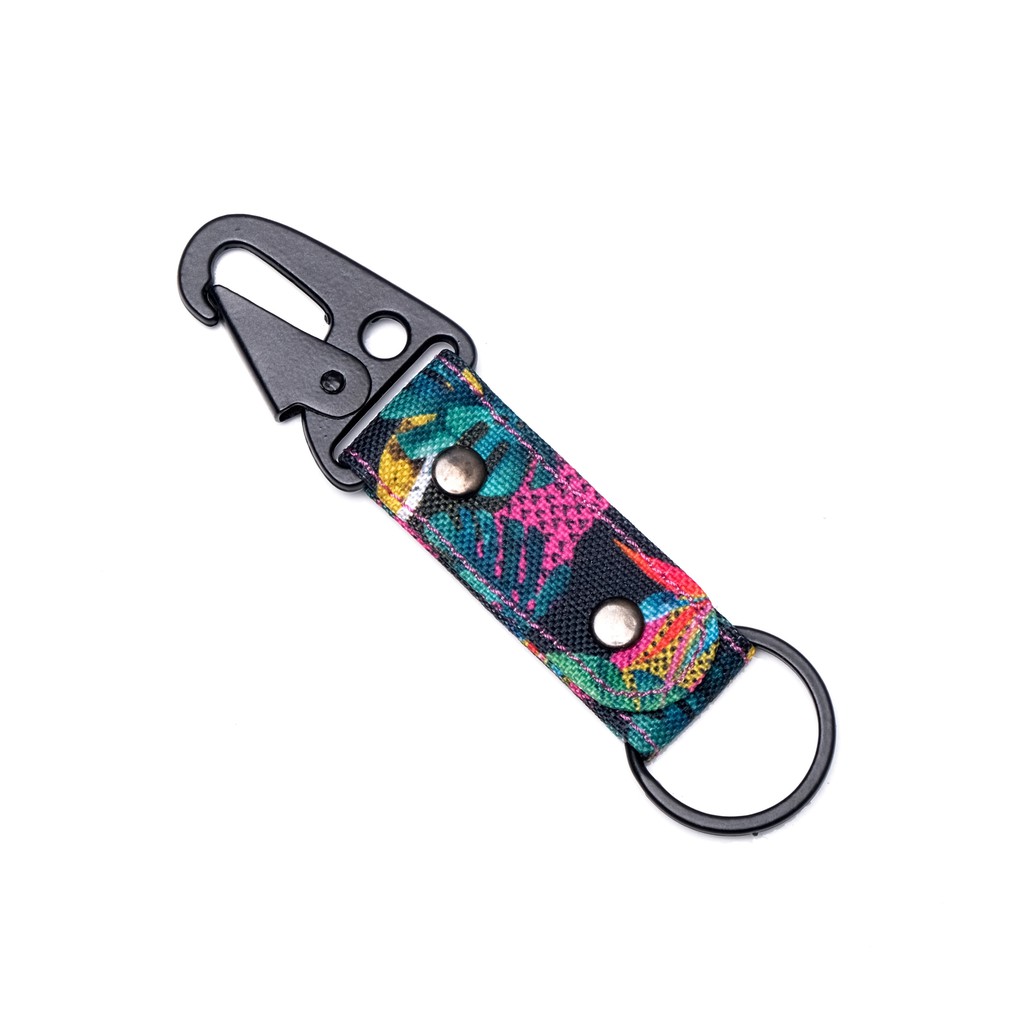 gantungan kunci carabiner kain motif - snaphook keychain - NKC238