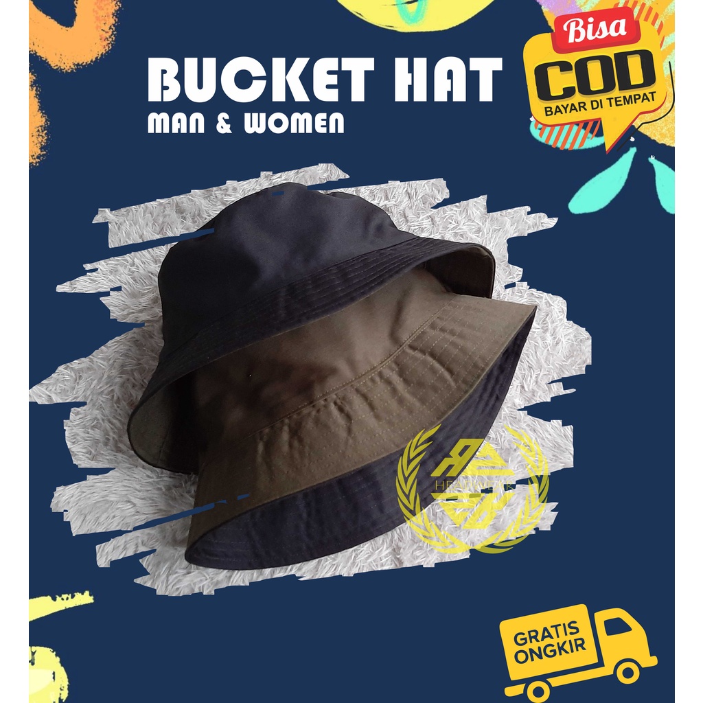 Topi Bucket Hat Model Carrier Bolak Balik (Korea Style)