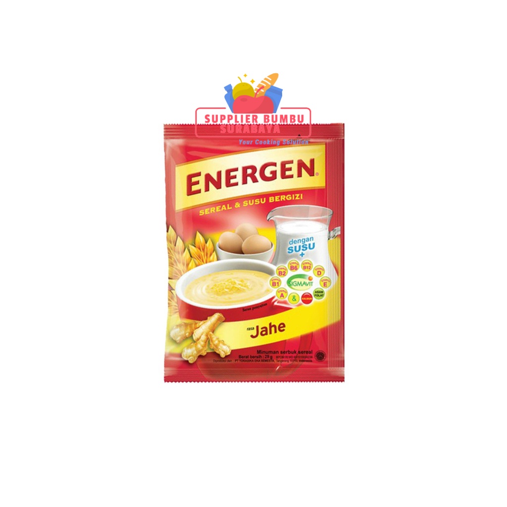 Energen Cokelat Kacang Hijau Vanilla Jagung Jahe Kurma Sereal Cereal Renceng 10