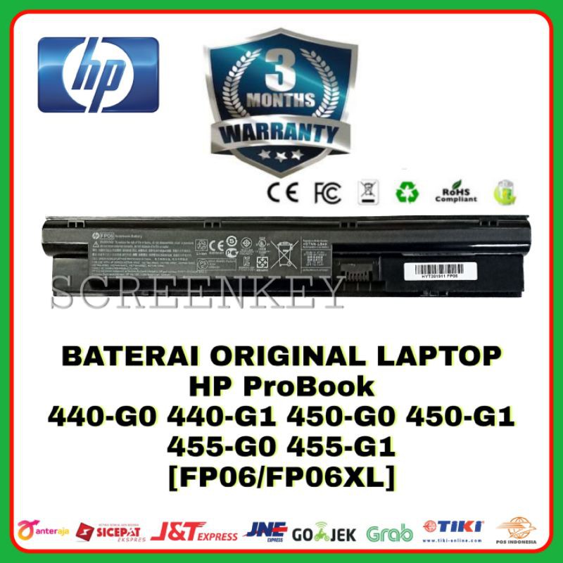 Baterai Laptop Original HP ProBook 470-G0 G1 450-G0 G1 455-G0 G1 440-G0 G1 450-G0 G1 455-G0 G1 FP06