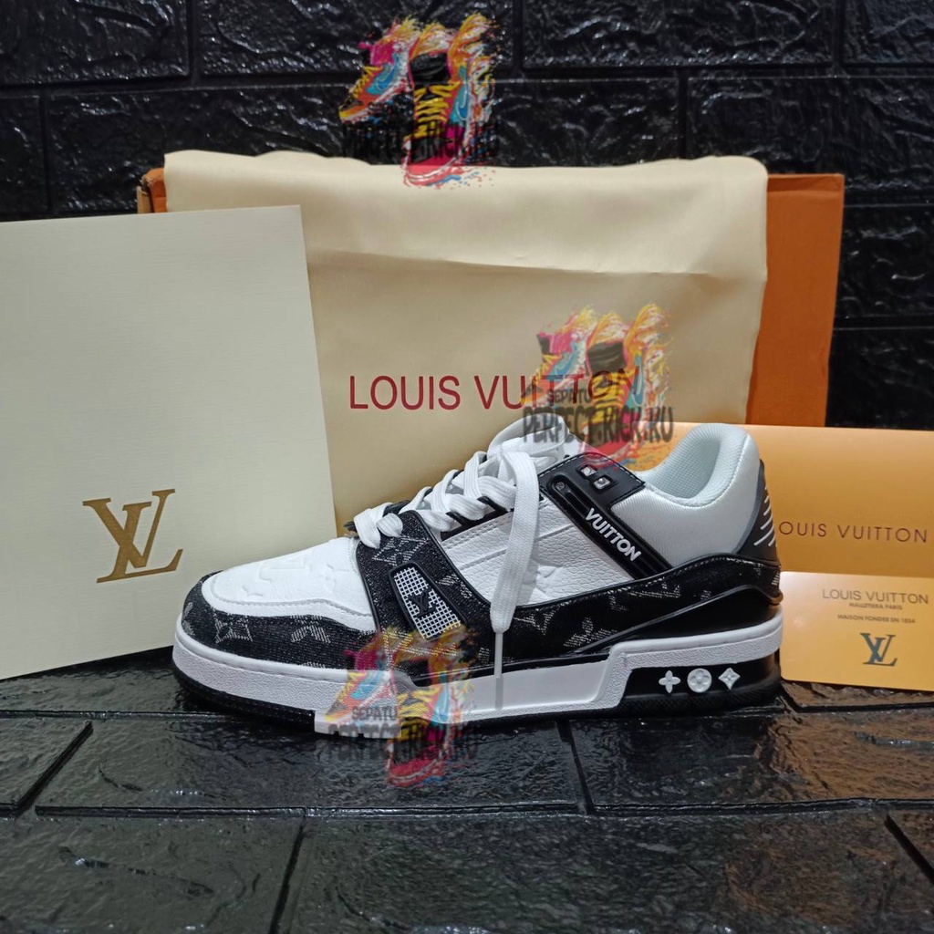 Jual Louis Vuitton LV 408 Trainer Sneakers Green⭐Real Pic