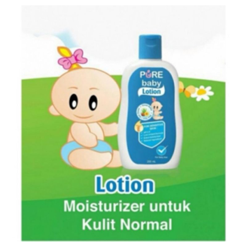 PURE BB Baby Lotion for Sensitive Skin 200ml Lotion Pelembab Kulit Bayi Pure Baby Body Lotion Purebaby