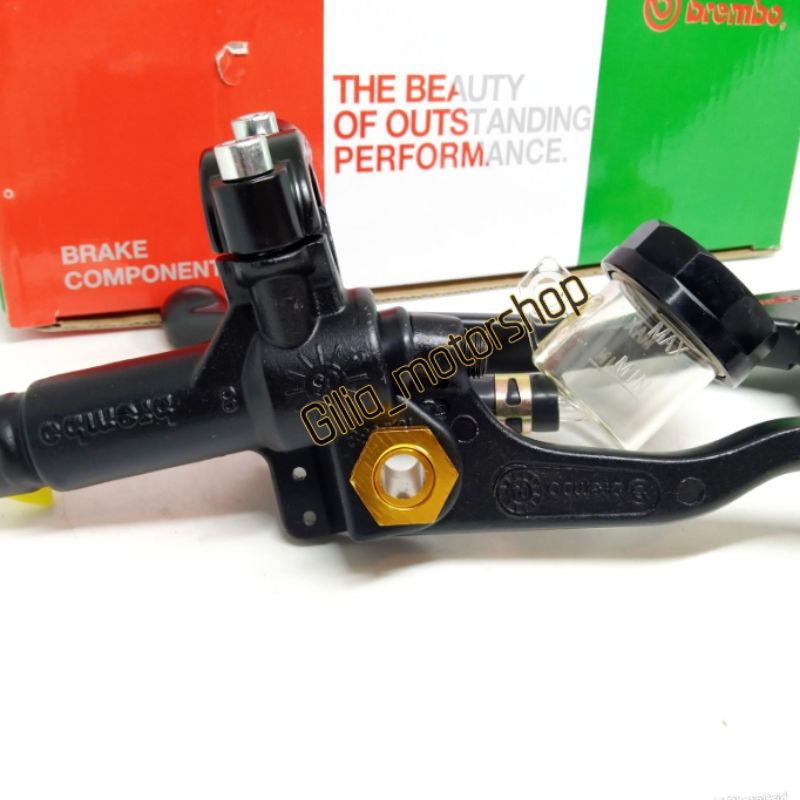 Handle Master Rem klasik Classic Plus Tabung Master Rem Classic Satu Set kiri kanan Racing Ring Gold Universal Motor Beat Vario satria dll