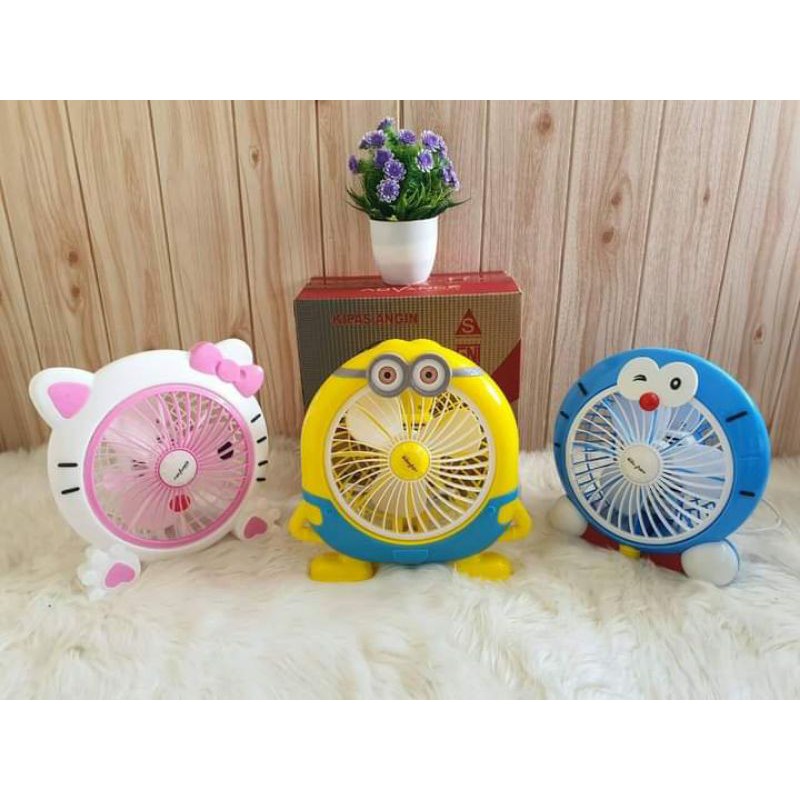 terlaris 1kg !!! kipas karakter advance doraemon hello kitty minion