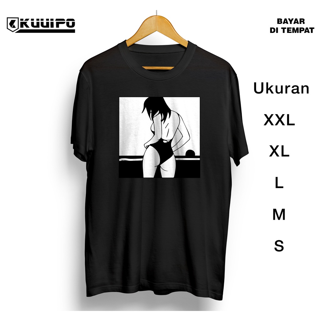 KAOS cowok / cewek open bo bang / keren / kaos gambar cewek di pantai / beach