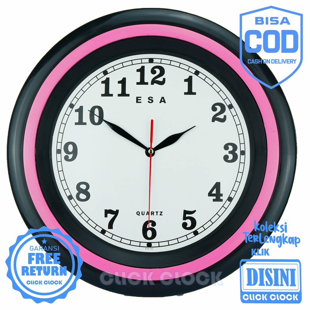 Jam Dinding Polos Murah Esa 742 Hiasan Dinding Wall Clock Bagus Minimalis