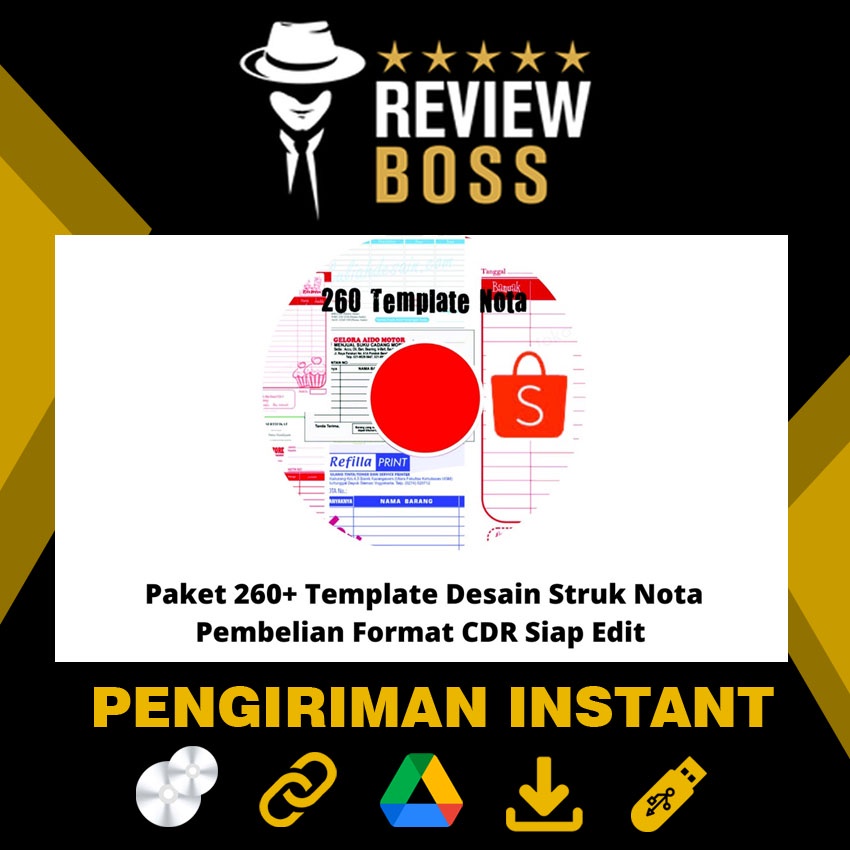 BUNDLE TEMPLATE DESAIN NOTA STRUK BUKTI PEMBAYARAN PREMIUM SIAP EDIT FORMAT CDR LIFETIME