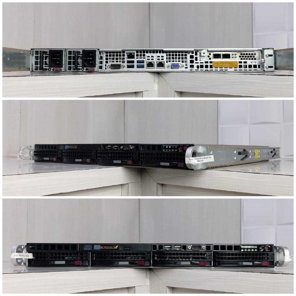 Mikrotik Server Supermicro 813M-4 Xeon E5-2620V3 Ram 32Gb Ddr4 Ssd 128Gb