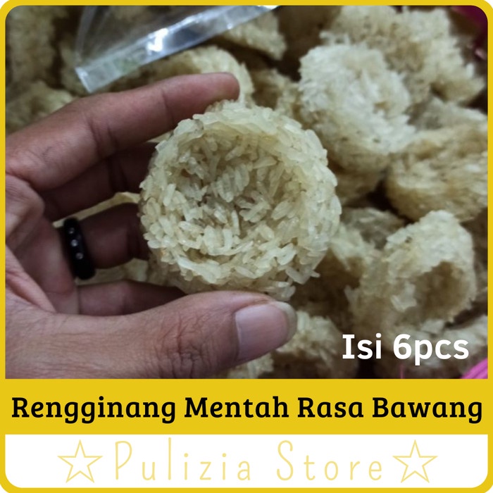 

Rengginang Mentah rasa bawang Gurih asli beras ketan