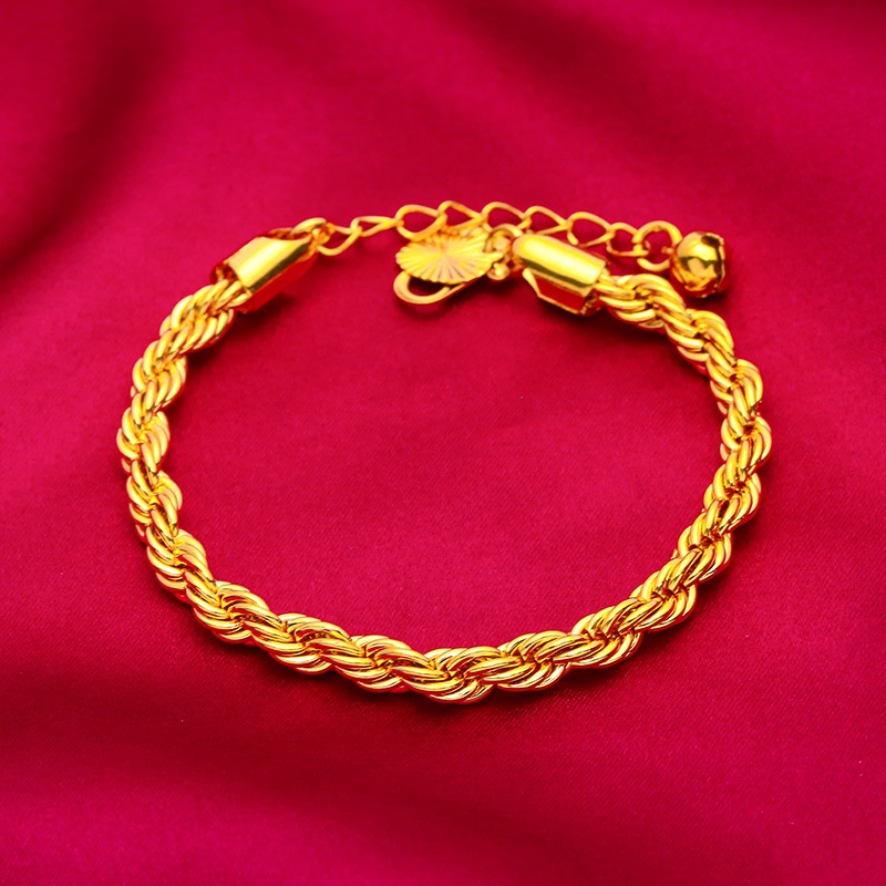 Gelang Kalung 24k Gold Plated Tahan Lama Untuk Pria