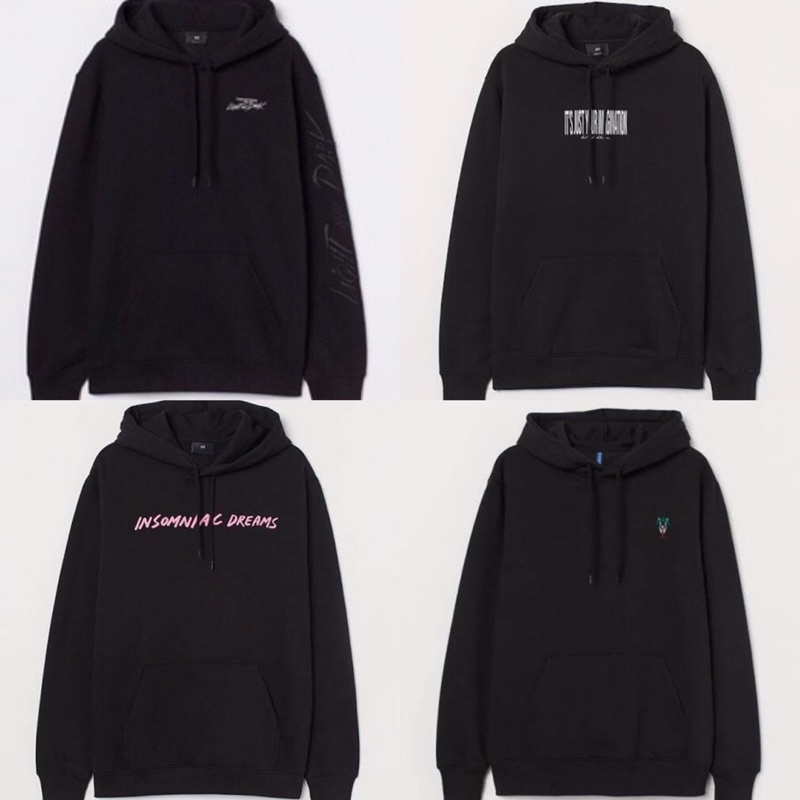 HM NEW FULL TAG LIGHT AND DARK BLACK IT’S JUST YOUR IMAGINATION INSOMNIAC DREAMS VIPERS NEST HOODIE 