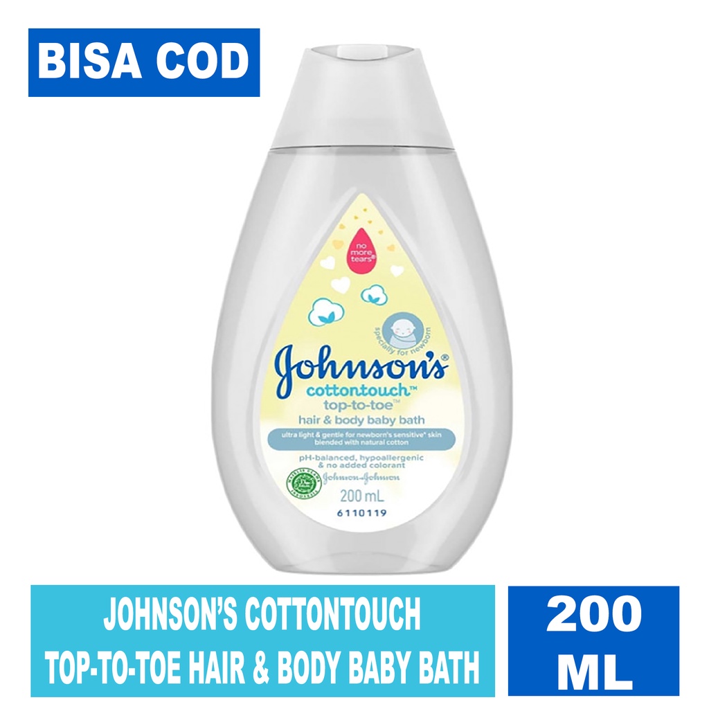 COD Johnsons Hair &amp; Body Baby Bath Cottontouch Top To Toe - Sabun Bayi - Lotion Bayi - Johnson Cotto