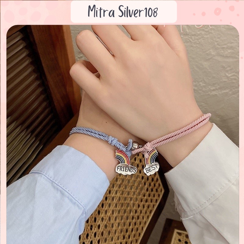 [MS108] GL 17 - Gelang Couple Magnet Bestfriend 2 pcs Gelang Pasangan Sahabat Pria &amp; Wanita Bestie Aksesoris Tangan