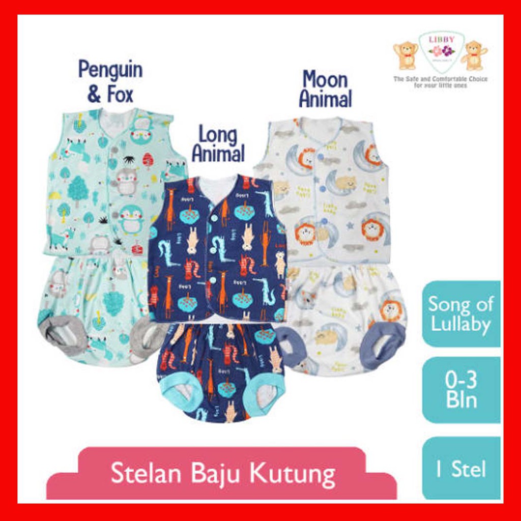 Libby Setelan Baju Kutung Bayi Newborn Libby Bukan Velvet Promo Sale