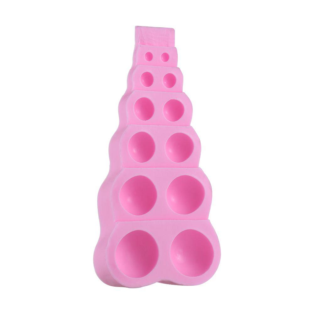 Solighter Cetakan Kue Setengah Bola Fudge Mutiara Besar Kecil 3D Manik Silicone Mold