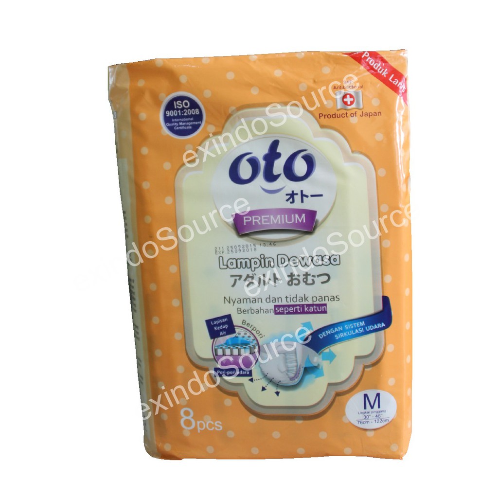 OTO Popok Dewasa PREMIUM ( Daya Serap Lebih Banyak ) Lem Perekat Adult Diapers M isi 8 pcs