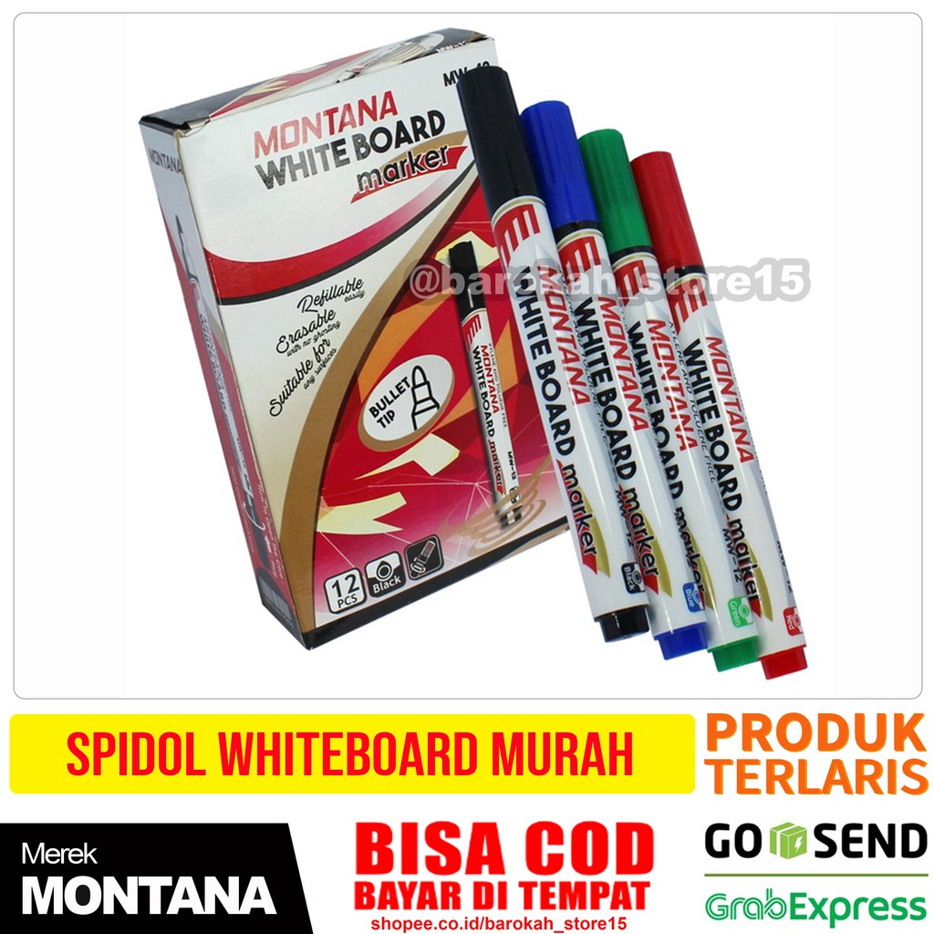 

Spidol Whiteboard Marker, Bisa dihapus & diisi Ulang, Tidak Bocor/Berbayang/Racun. Aman untuk Anak