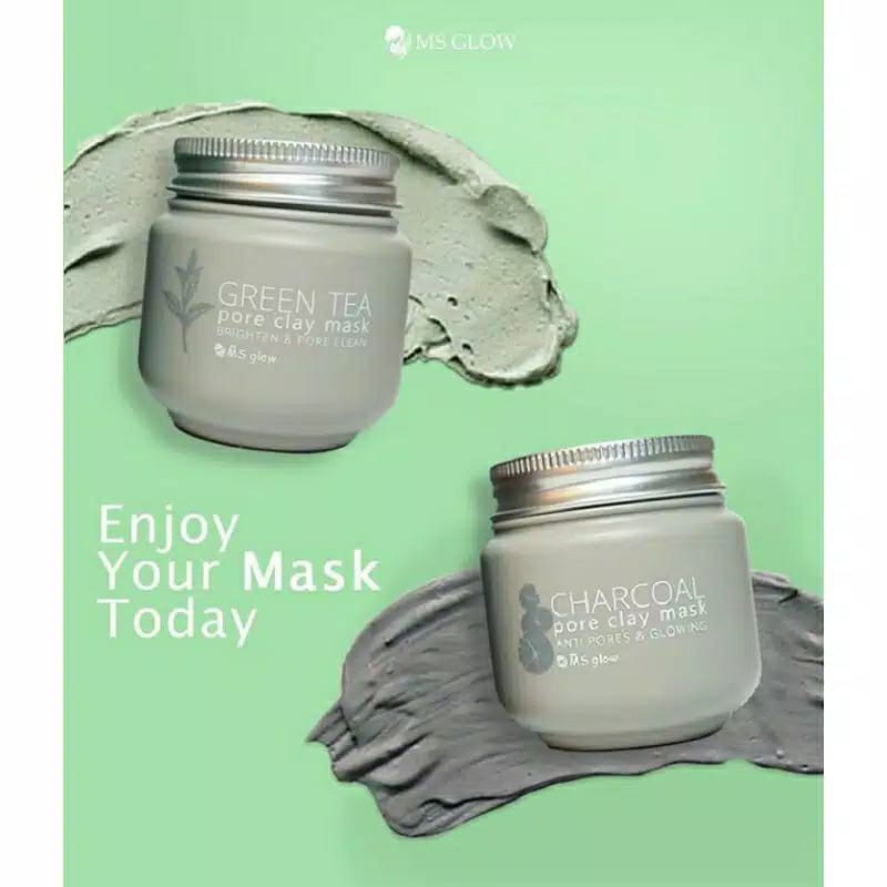 MS glow Clay mask Charcoal masker wajah