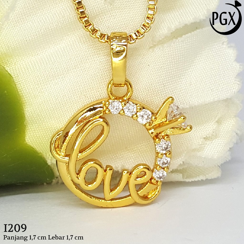 PGX Liontin Kalung Xuping Wanita Perhiasan Lapis Emas Aksesoris Fashion - I209