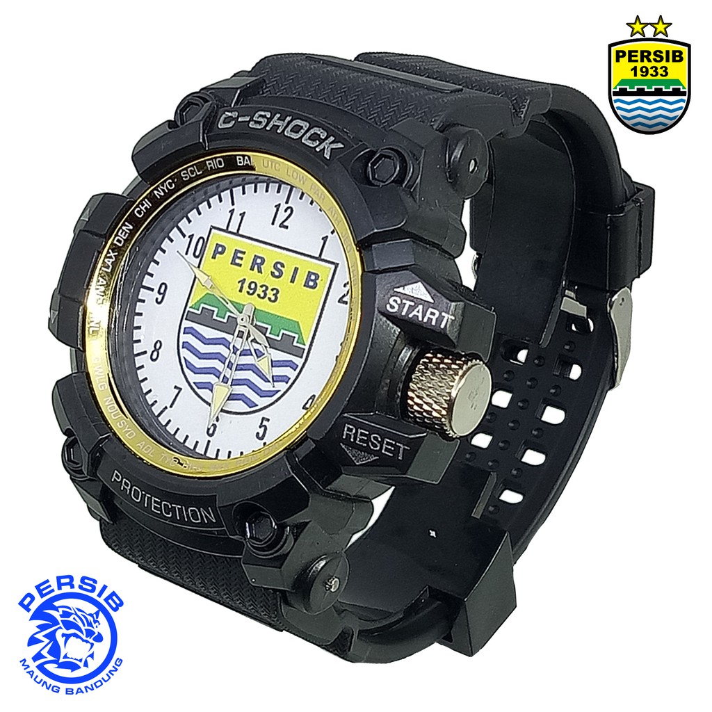 Jam Tangan Persib Outdoor List Gold #LogoMasterPersib Putih