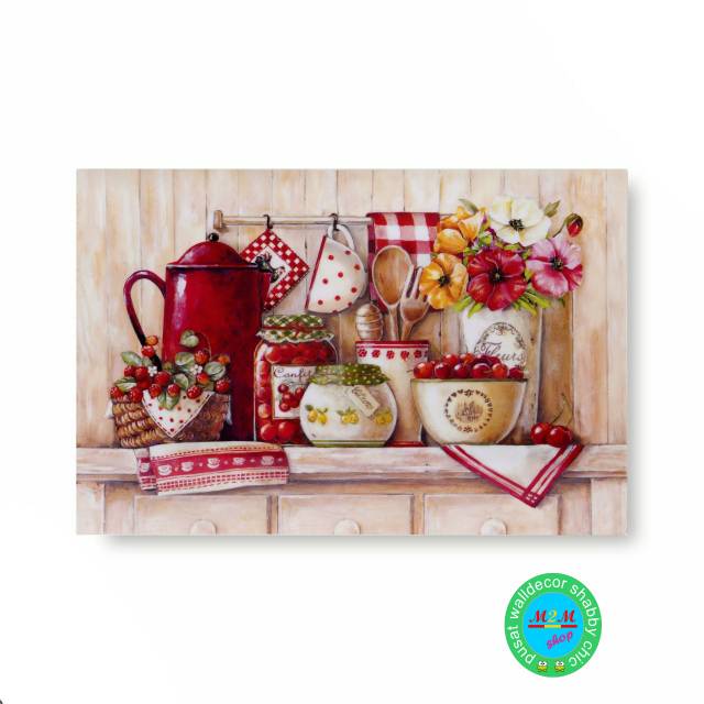 Dekorasi Dinding dapur Rumah Shabby chic