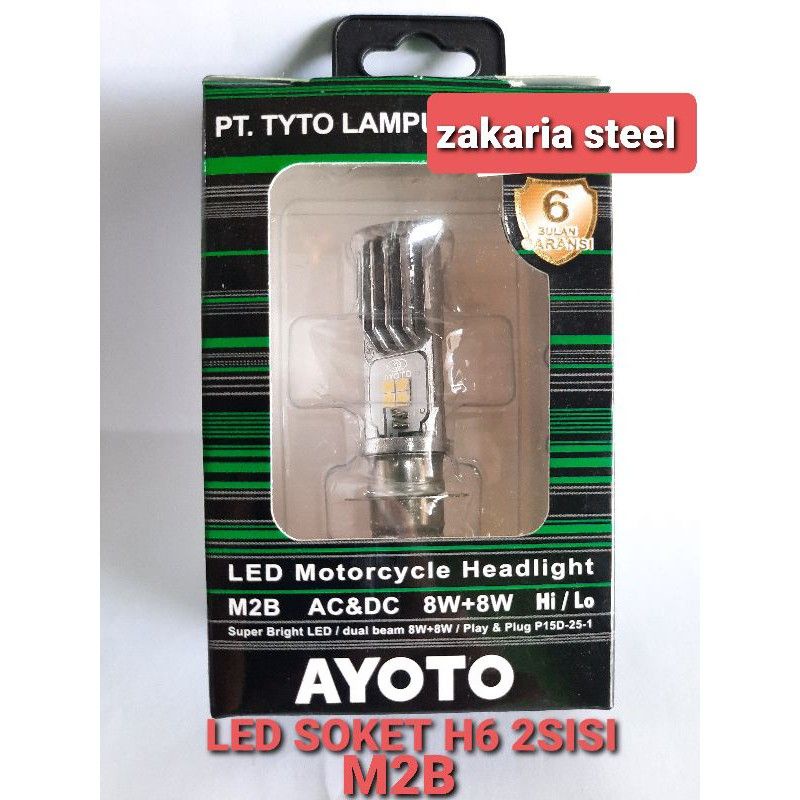 lampu led ayoto m2b 2 sisi H6