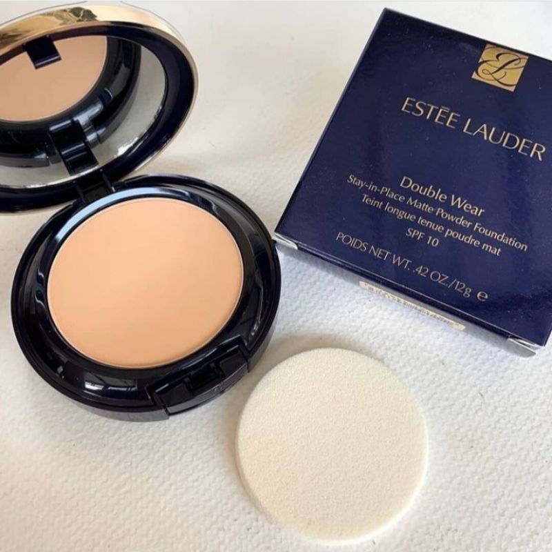 Estee Lauder Double Wear Matte Powder Compact with Foundation Original Import Bedak Padat