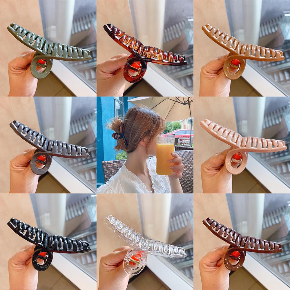 Simple women Claw Clips plastic solid color hair accessories fashion Headdress