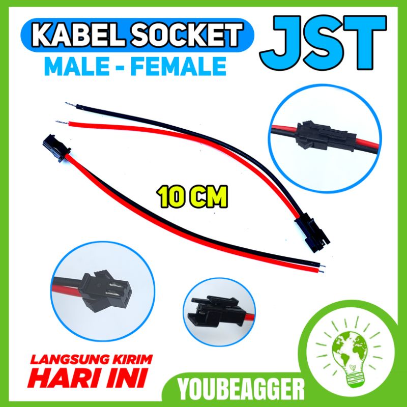 Kabel Socket konektor male female JST