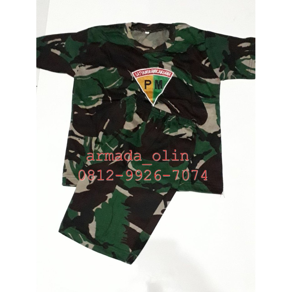 RPM kaos anak|Kaos anak pendek Polisi Militer|stelan anak loreng PM|Army