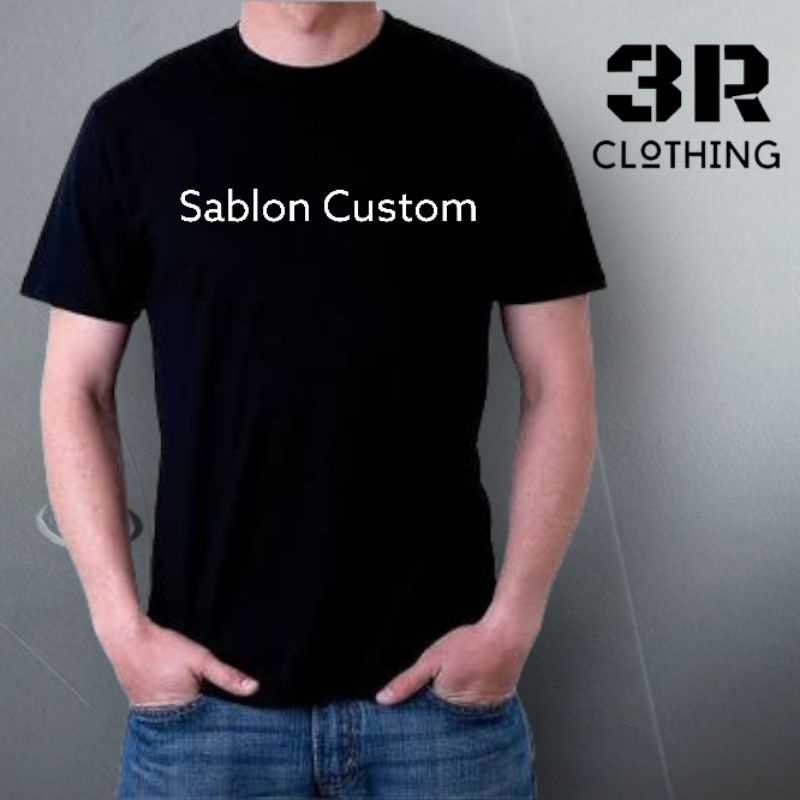 Sablon Kaos Dewasa Custom combed PREMIUM 30s.