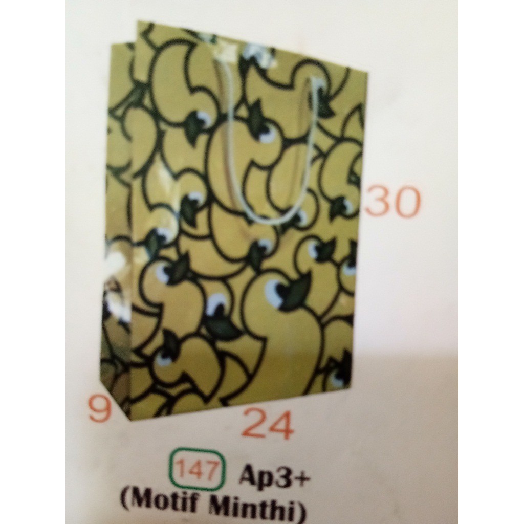 

PAPER BAG LAMINASI MINTHI (147) 12 PCS UK 24 X 9 X 30 CM