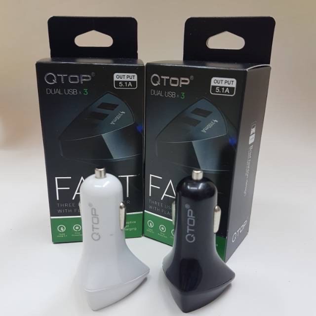 Qtop Saver Adaptor Mobil Aliens 3USB [GARANSI]
