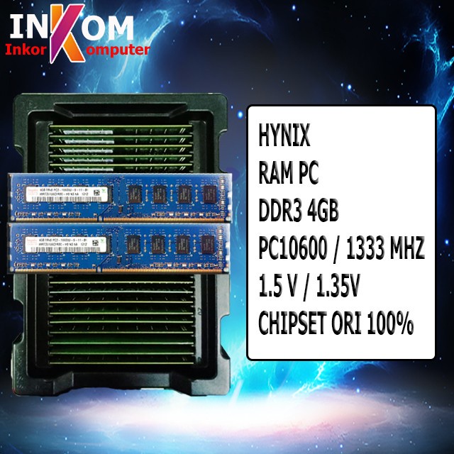 RAM MEMORY PC/KOMPUTER DDR3 4GB PC 10600 12800