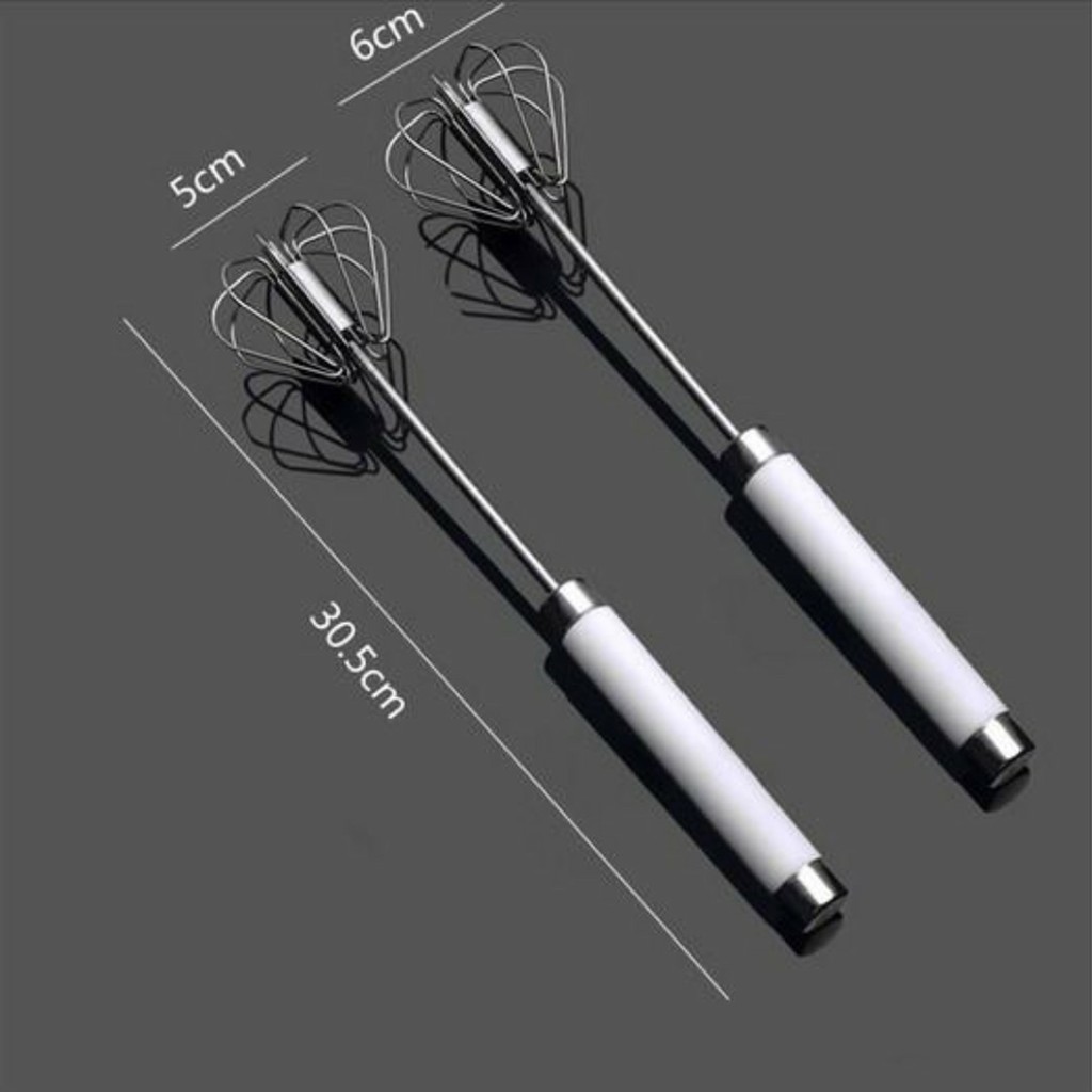 BETTER BEATER PRESS &amp; SPIN EGG WHISK Hand Mixer otomatis (Manual) 2PCS