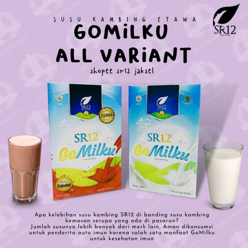 

Go Milku SR12 susu kambing etawa berkualitas susu kambing 200gr