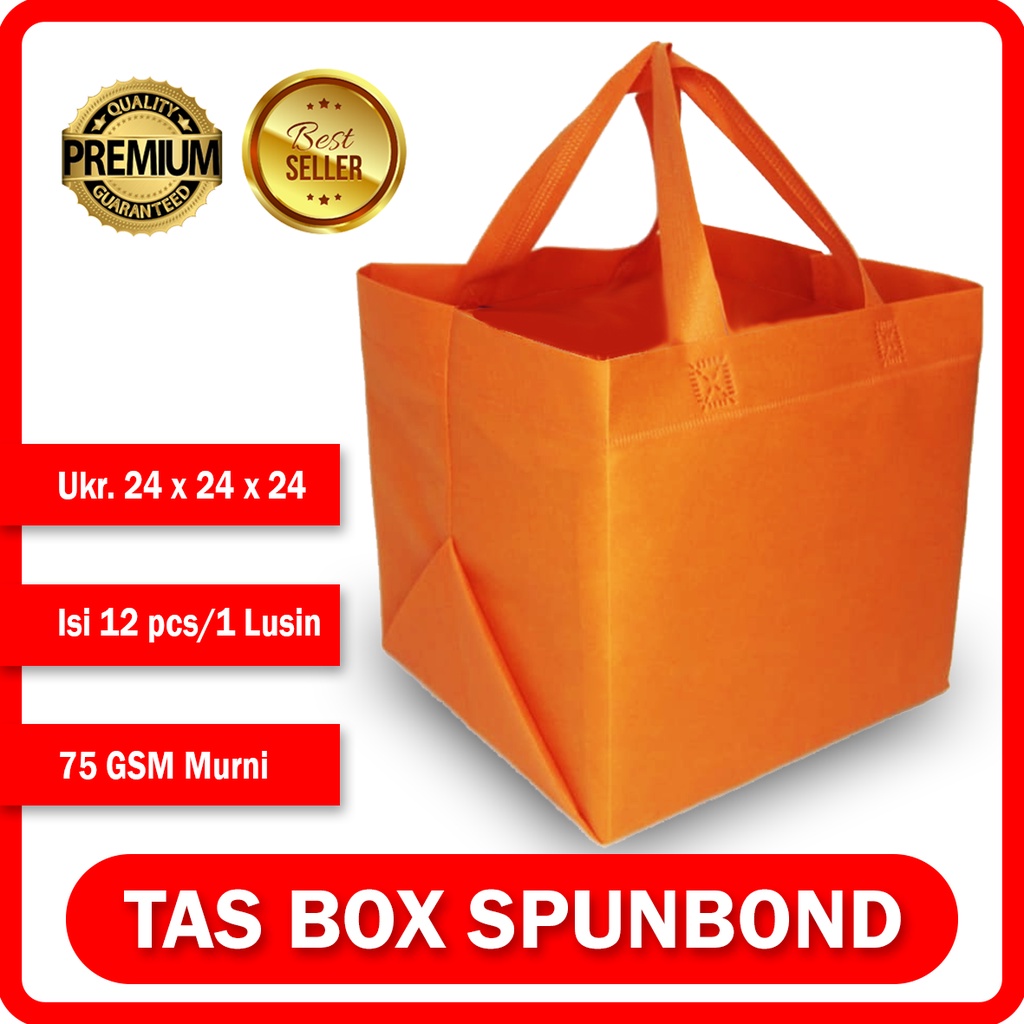 

Souvenir Tas Box Spunbond Handle - Orange 24CM x 24CM