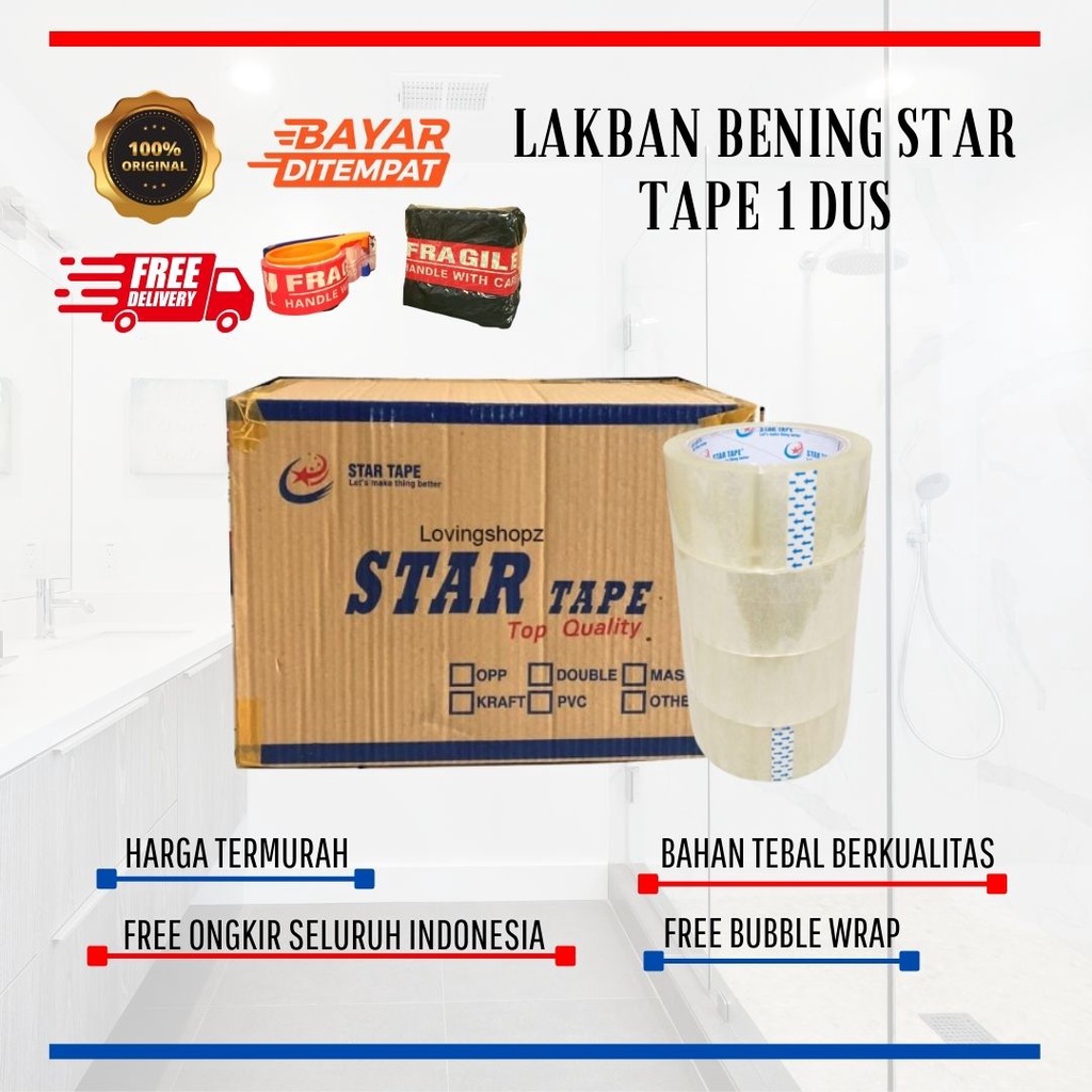 (1 DUS) LAKBAN Bening SOLASI 90 YARD TERMURAH 24 MM HARGA PERDUS ISI 144 Pcs