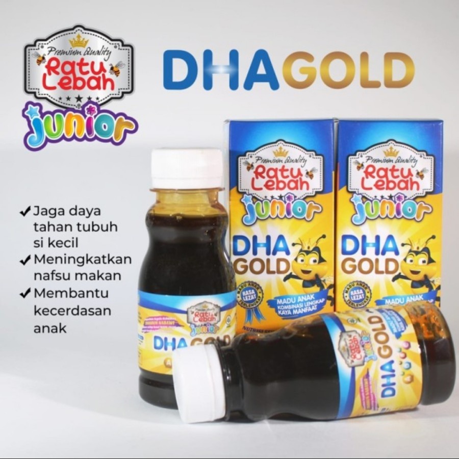 Madu Anak DHA GOLD Ratu Lebah Junior + Omega3 + Curcuma