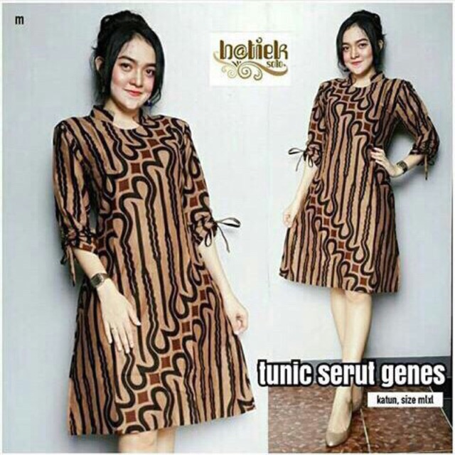 Tunik serut genes batik sogan wanita