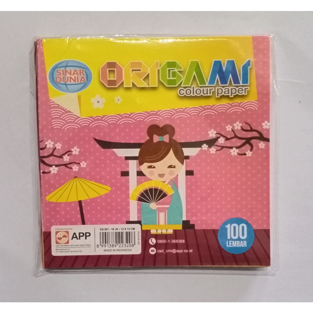 

Origami 12x12cm 100 Lembar Sidu