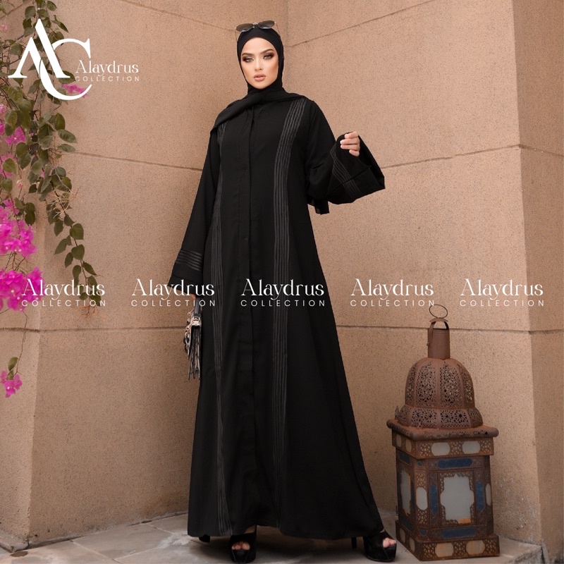 Abaya Gamis Maxi Dress Arab Saudi Bordir Zephy Turki List Hitam Umroh Dubai Turkey India Wanita Hitamjo