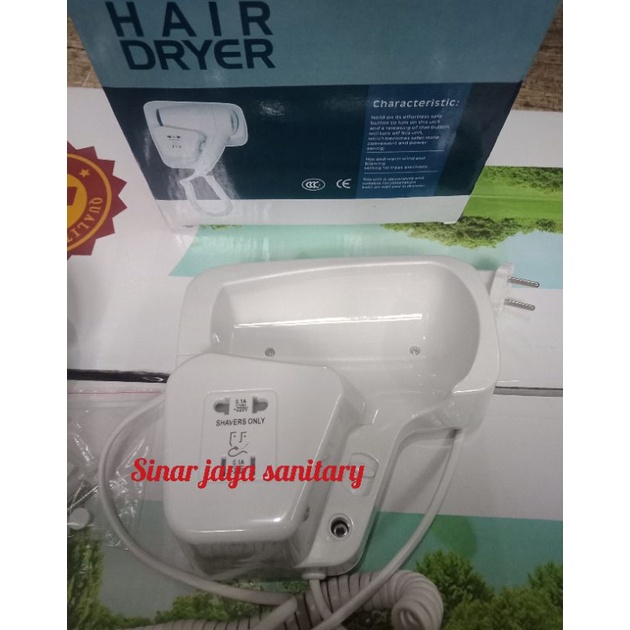 Hair dryer hotel / Hair dryer dinding / Pengering rambut hotel