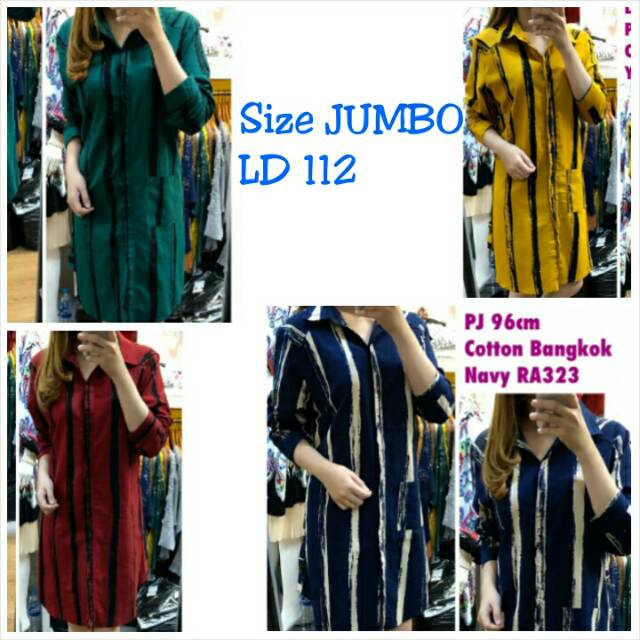 Tunik salur jumbo katun import