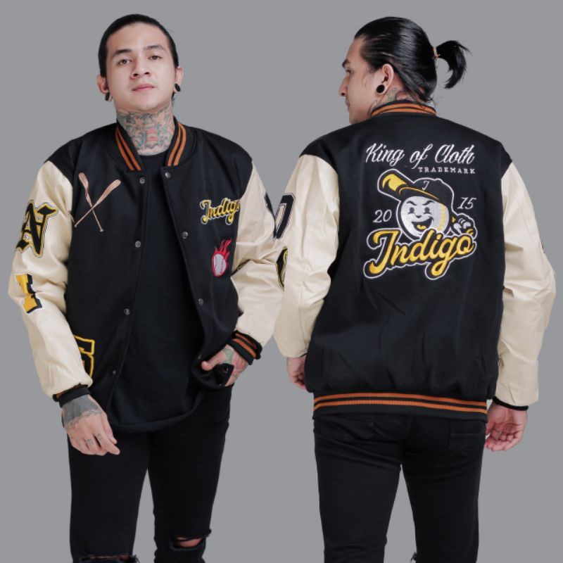 Jaket Varsity Original Indigo Best seller Bisa Cod