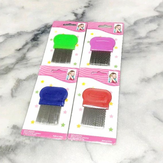 Sisir kutu bahan besi stainless model standar serit rambut anti ketombe