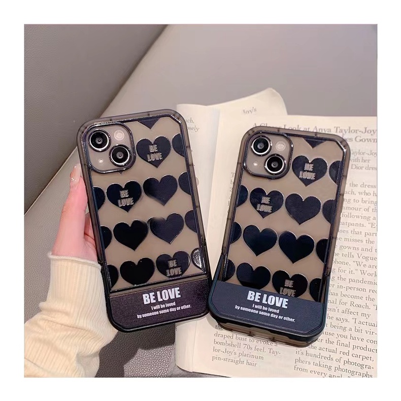 Soft Case TPU Transparan Motif Hati Untuk iPhone 13pro 12promax SE2020 11 Pro MAX 6S 7 8plus X XS XR