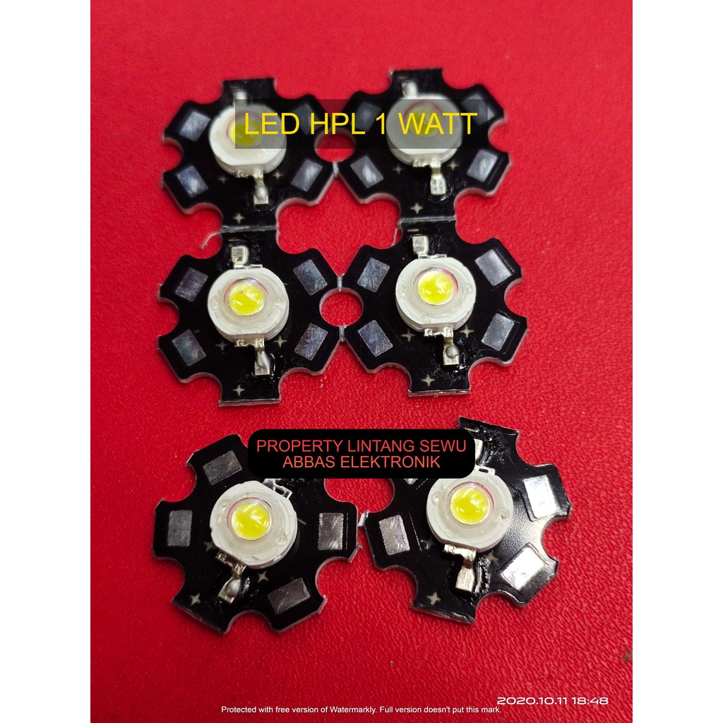 LED HPL 1W High Power LED 1 Watt COLD WHITE PLUS HEATSIGN HEATSING PENDINGIN BINTANG