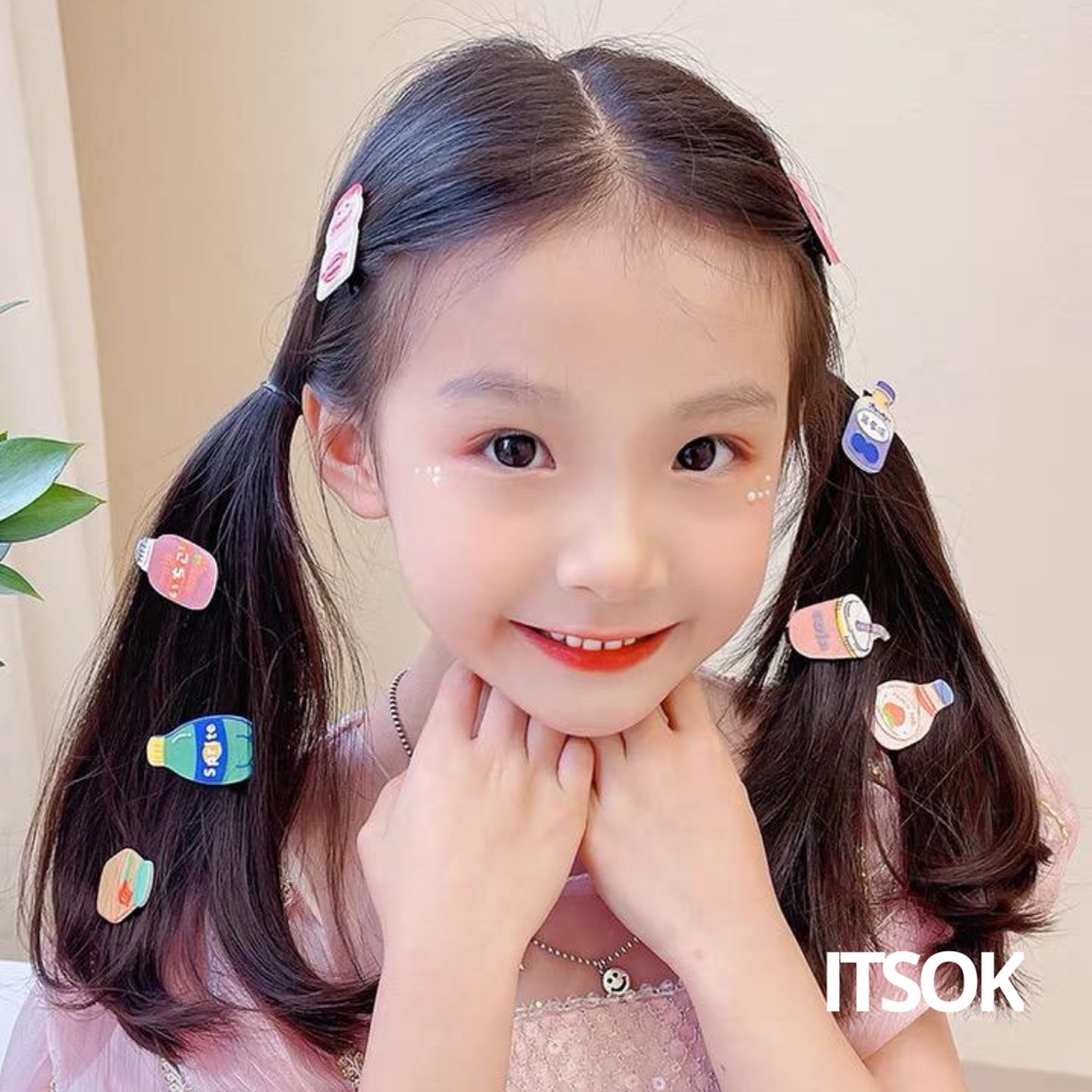 ITSOK JEPITAN RAMBUT ANAK 1 SET 10 PCS  / JEPIT RAMBUT KOREA / JEPITAN LUCU / JEPITAN IMPORT/PIN RAMBUT/FASHION BAYI ANAK/AKSESORIS RAMBUT