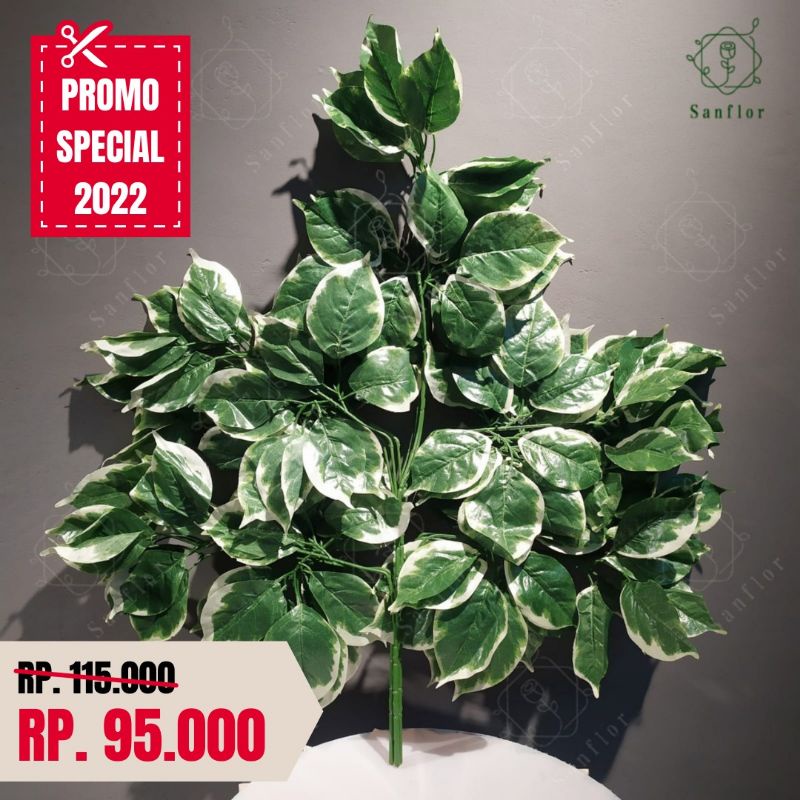 PROMO Daun Apel Palsu/Apple Leav/Daun palsu/Daun Hias (Harga Perlusin)